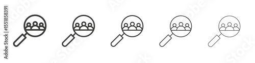 Search job vacancy icon simple illustration logo art