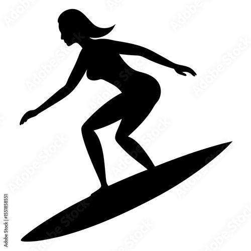 surfer silhouette vector