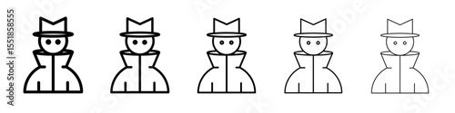 Secret agent icon simple illustration logo art