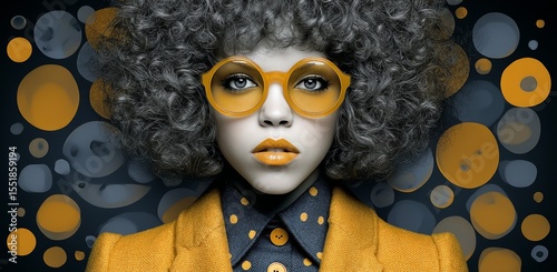 Vibrant nostalgia is reimagined through pop art fashion with a surreal twist