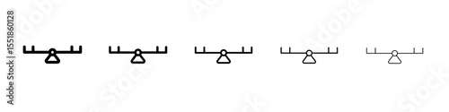 Seesaw icon simple illustration logo art