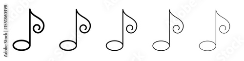 semiquaver note icon simple illustration logo art