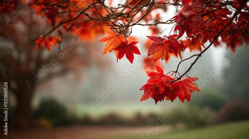 Fall Foliage Soft Haze Light Dreamy Serene Professional Sharp Focus
