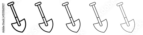 Short spade icon simple illustration logo art