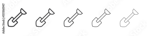 Short shovel icon simple illustration logo art