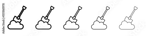 Shovel icon simple illustration logo art