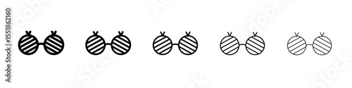 shutter sunglasses icon simple illustration logo art