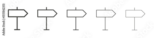 Sign post icon simple illustration logo art