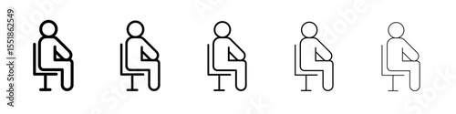 sitting icon simple illustration logo art