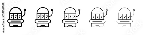 slot machine icon simple illustration logo art