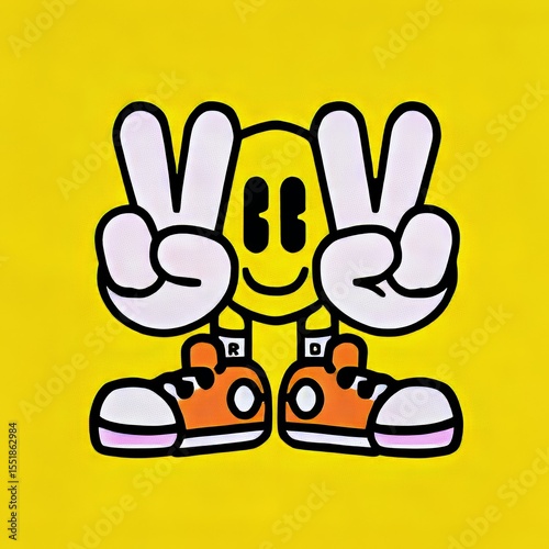 Retro lemon character illustrated in a trendy 70s groovy style, with a modern twist