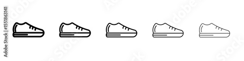 Sneaker shoe icon simple illustration logo art