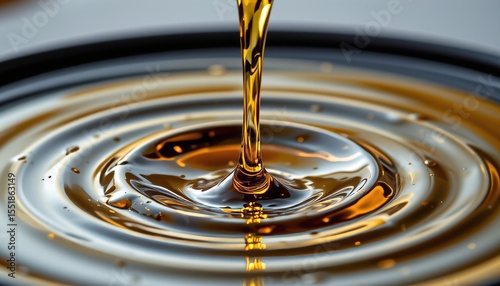 two distinct views of a droplet of liquid falling into a pool of the same substance