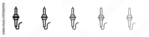 Soldering iron icon simple illustration logo art