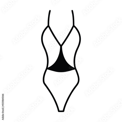  Vector female body in lingerie