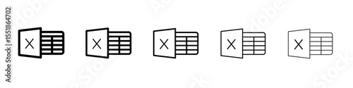 Spreadsheet icon simple illustration logo art