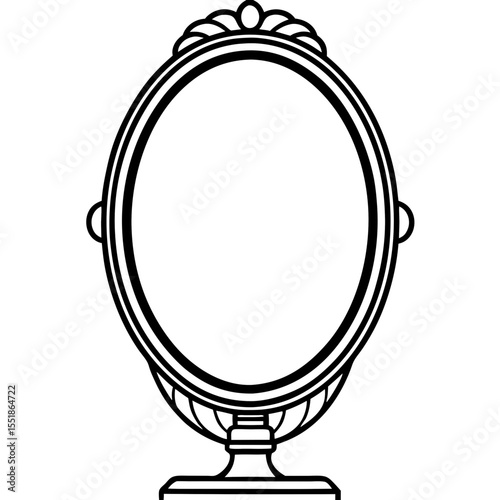 Round Decorative Mirror Vector