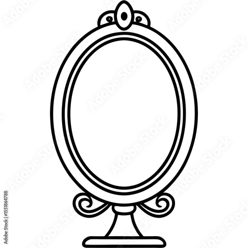 Round Decorative Mirror Vector