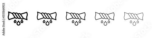 squeeze wet laundry icon simple illustration logo art