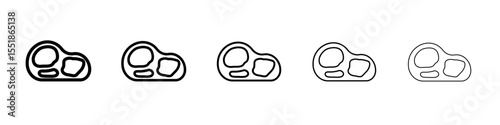 Steak icon simple illustration logo art