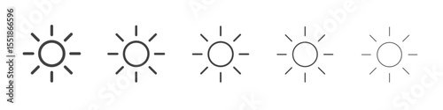 Sun icon simple illustration logo art