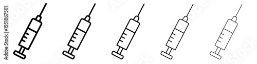 Syringe injection icon simple illustration logo art