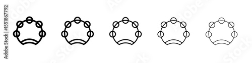 Tambourine icon simple illustration logo art
