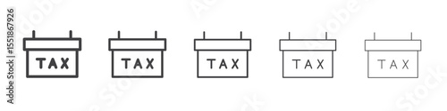Tax Deadline icon simple illustration logo art