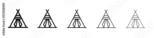 Teepee icon simple illustration logo art