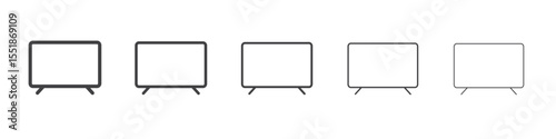 Television icon simple illustration logo art