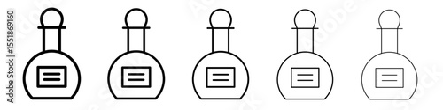 Tequila bottle and glass icon simple illustration logo art