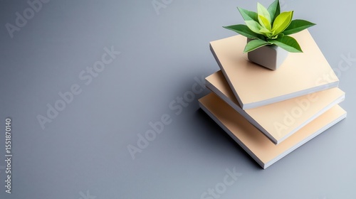 Minimalist flowchart on digital tablet, business planning and concept visualization
