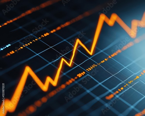 Strategy graph with rising line and clean background