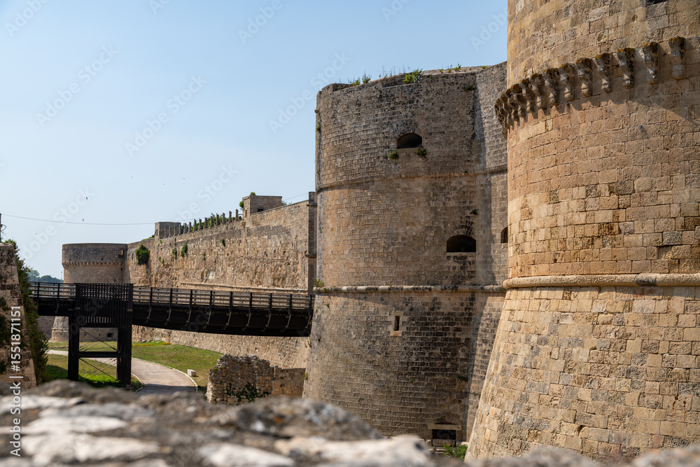 Obraz premium Aragonese Castle of Otranto with Stone Towers