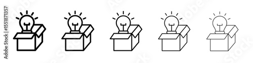 Think out of box idea icon simple illustration logo art