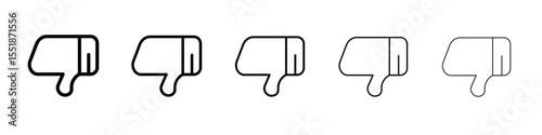 Thumbs down icon simple illustration logo art