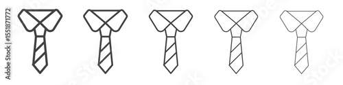 Tie icon simple illustration logo art