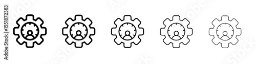 Time management icon simple illustration logo art