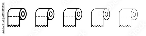toilet tissue paper roll icon simple illustration logo art