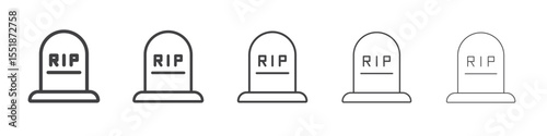 Tombstone icon simple illustration logo art