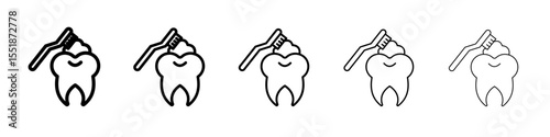 tooth brush icon simple illustration logo art