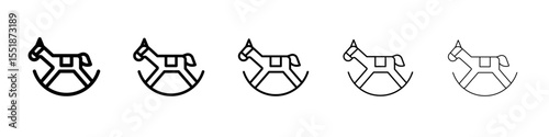 Toy horse rocking chair icon simple illustration logo art