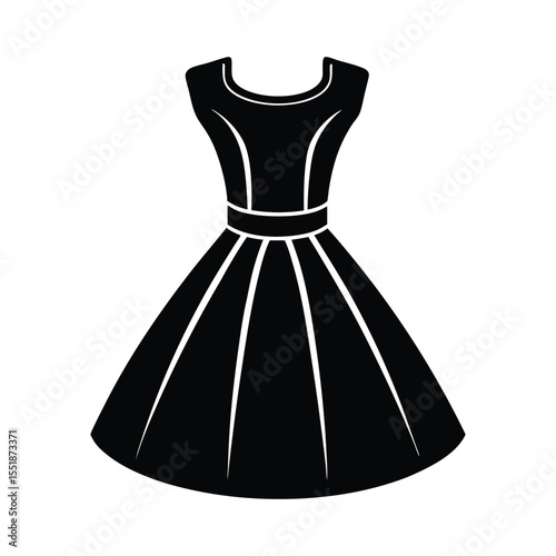 vector illustration of a dress