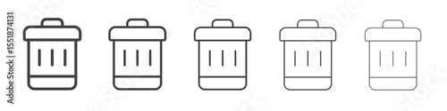 Trash icon simple illustration logo art
