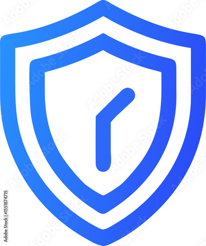 shield vector outline icon on white or transparent background. Military Solid Editable Icon
