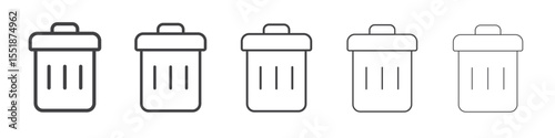 Trash icon simple illustration logo art