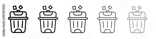 Trash icon simple illustration logo art