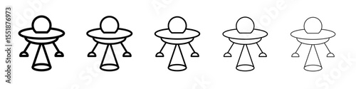 ufo flying icon simple illustration logo art