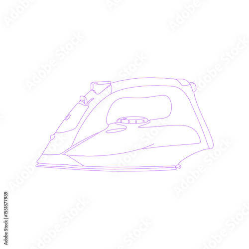 iron line art outline illustration