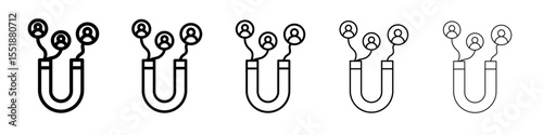 User engagement icon simple illustration logo art